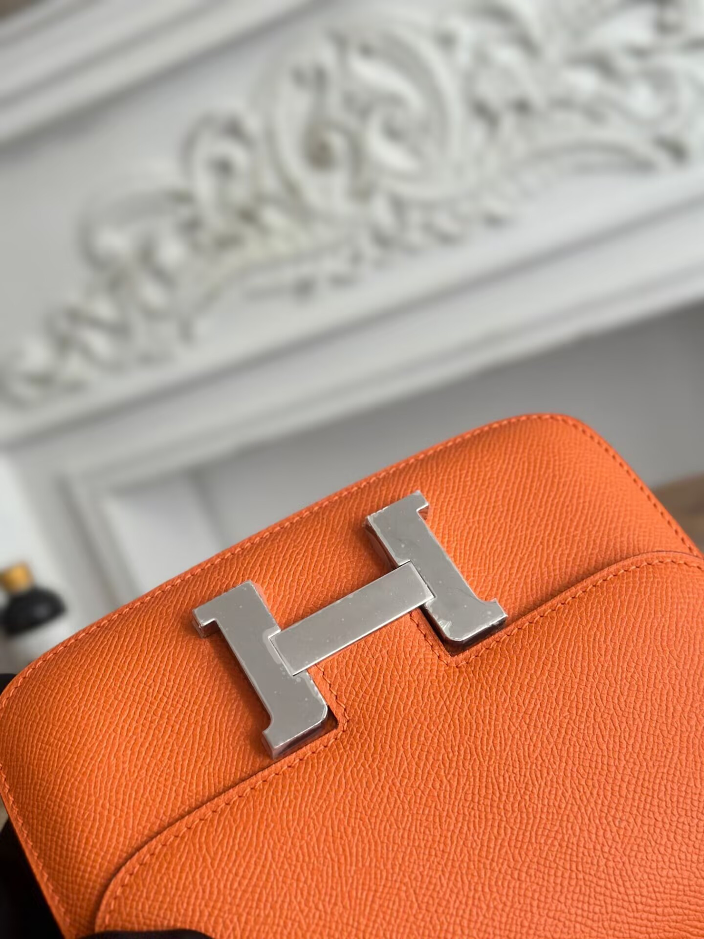 Hermès Constance 19 Epsom Silver Hardware 7.25" x 6.25" x 2.25"