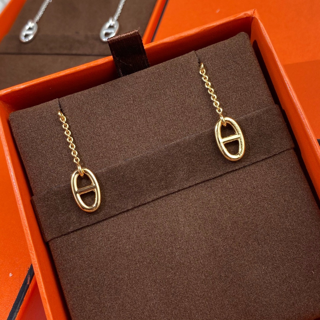 Hermès H Farandole Sterling Silver Earrings