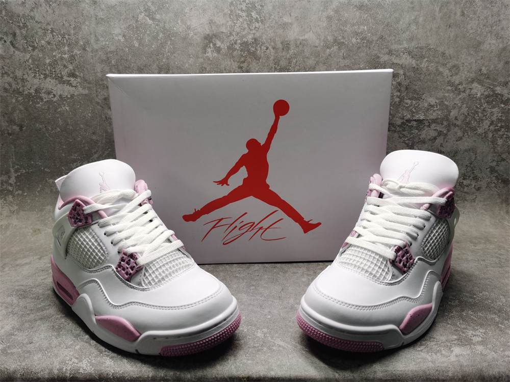 UA Air Jordan 4 Retro White Pink