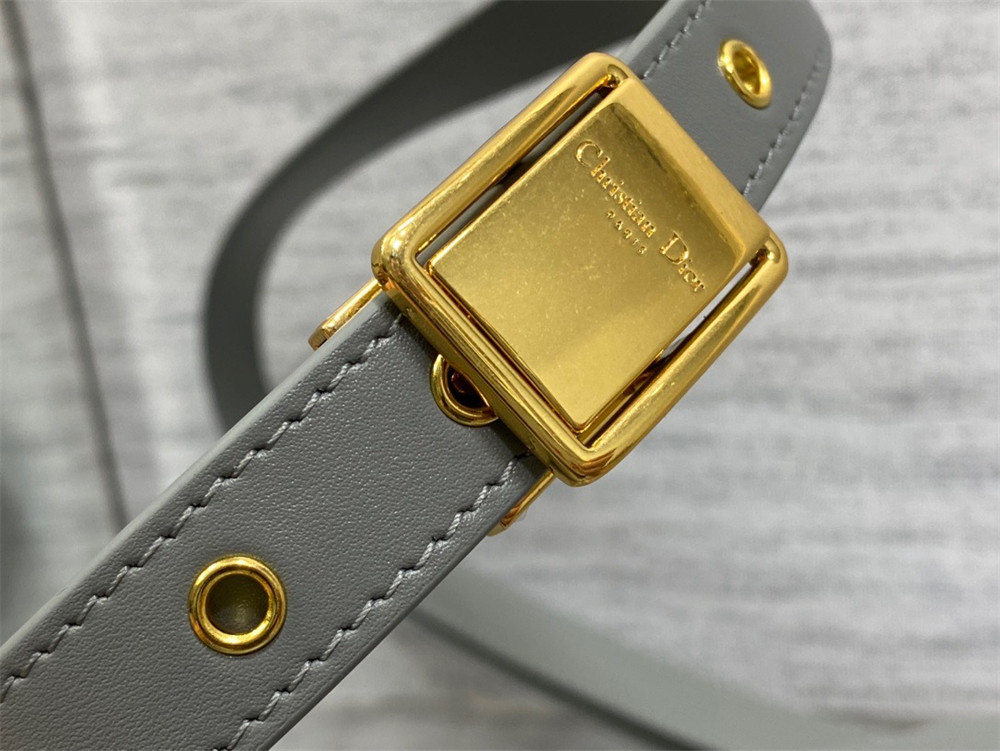 medium D*or bobby bag grey box calfskin