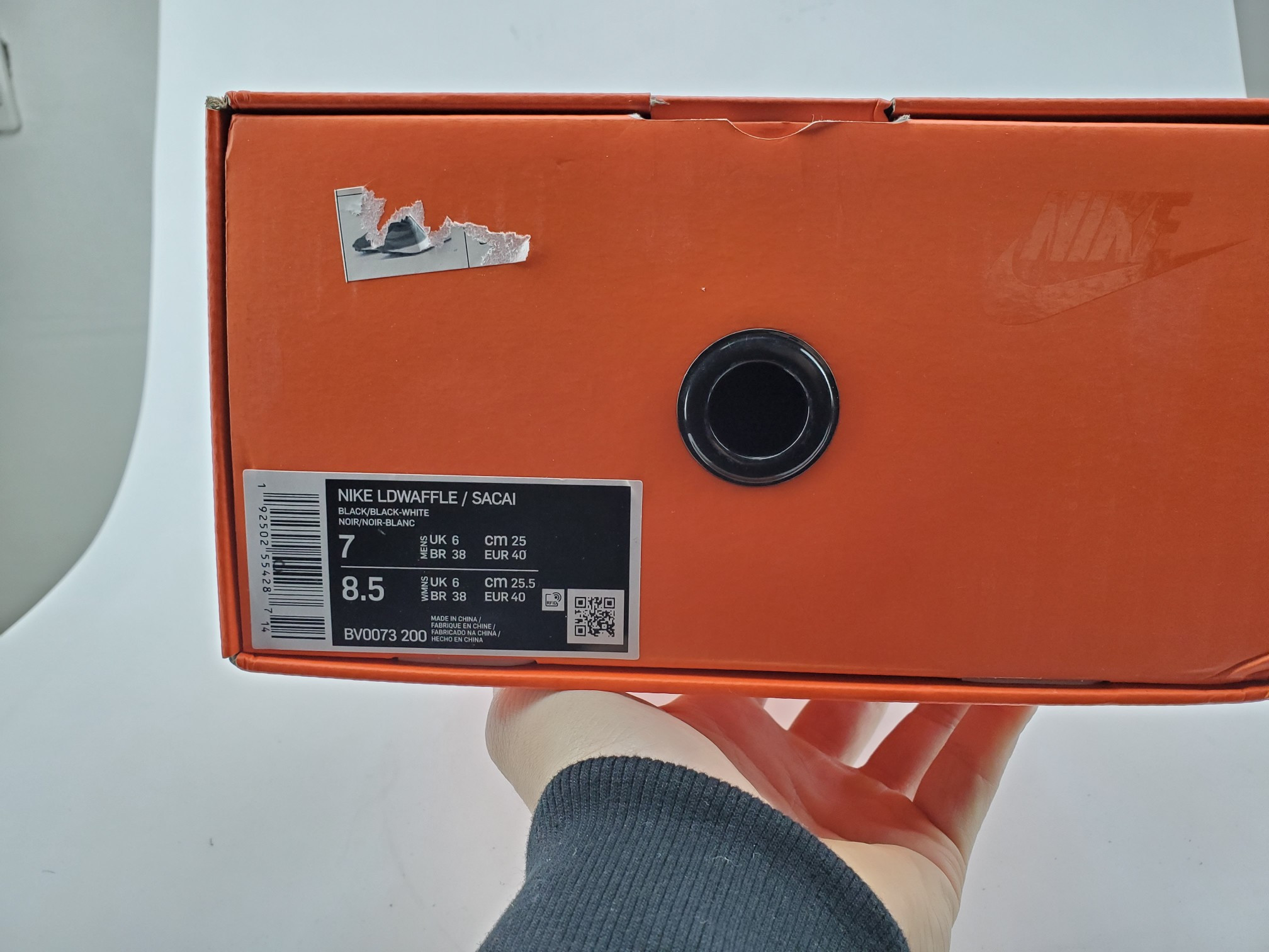 Sacai x Nike LDV Waffle “​Black Nylon”