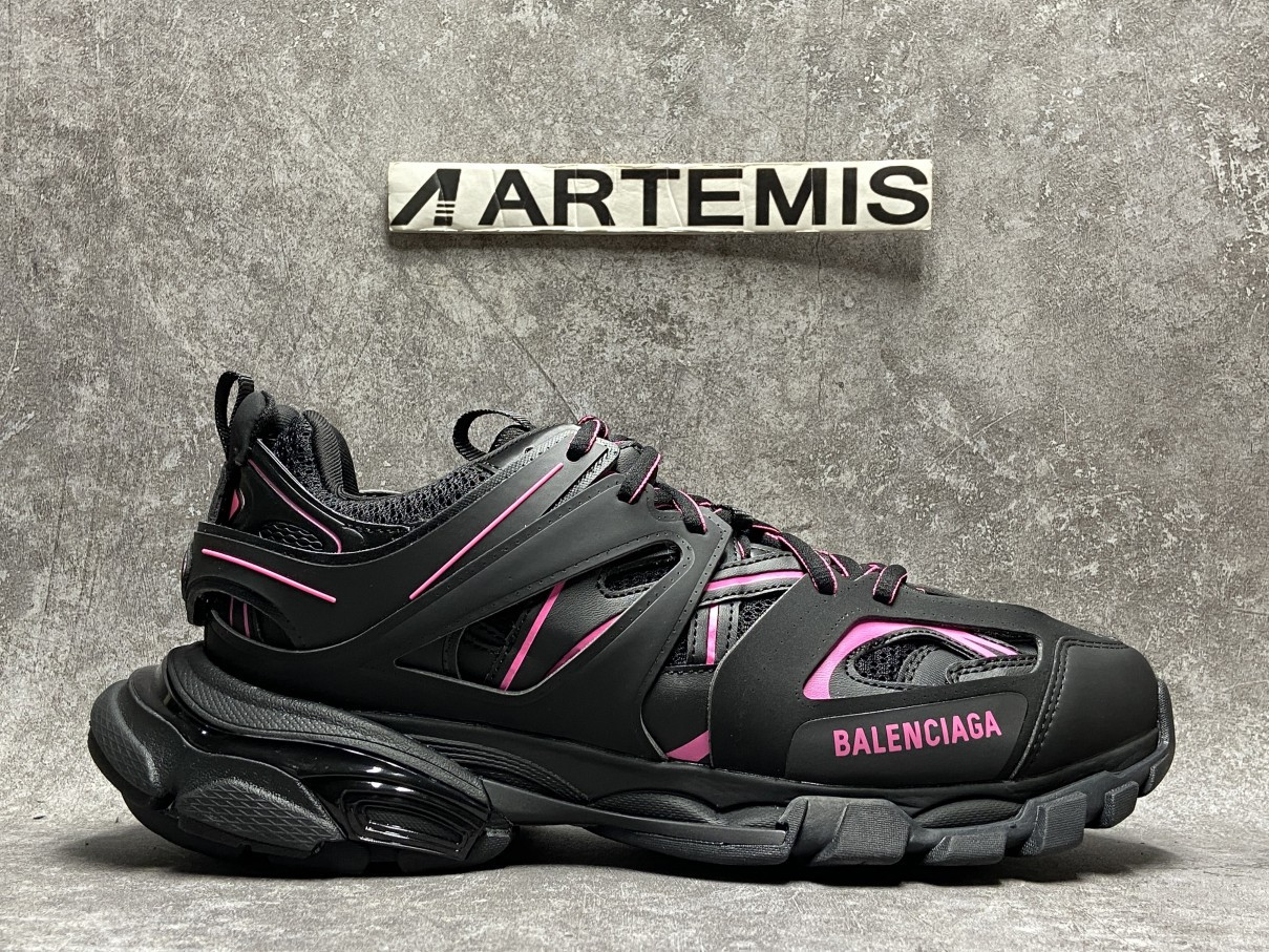 Balenciga Track Black and Neon Pink