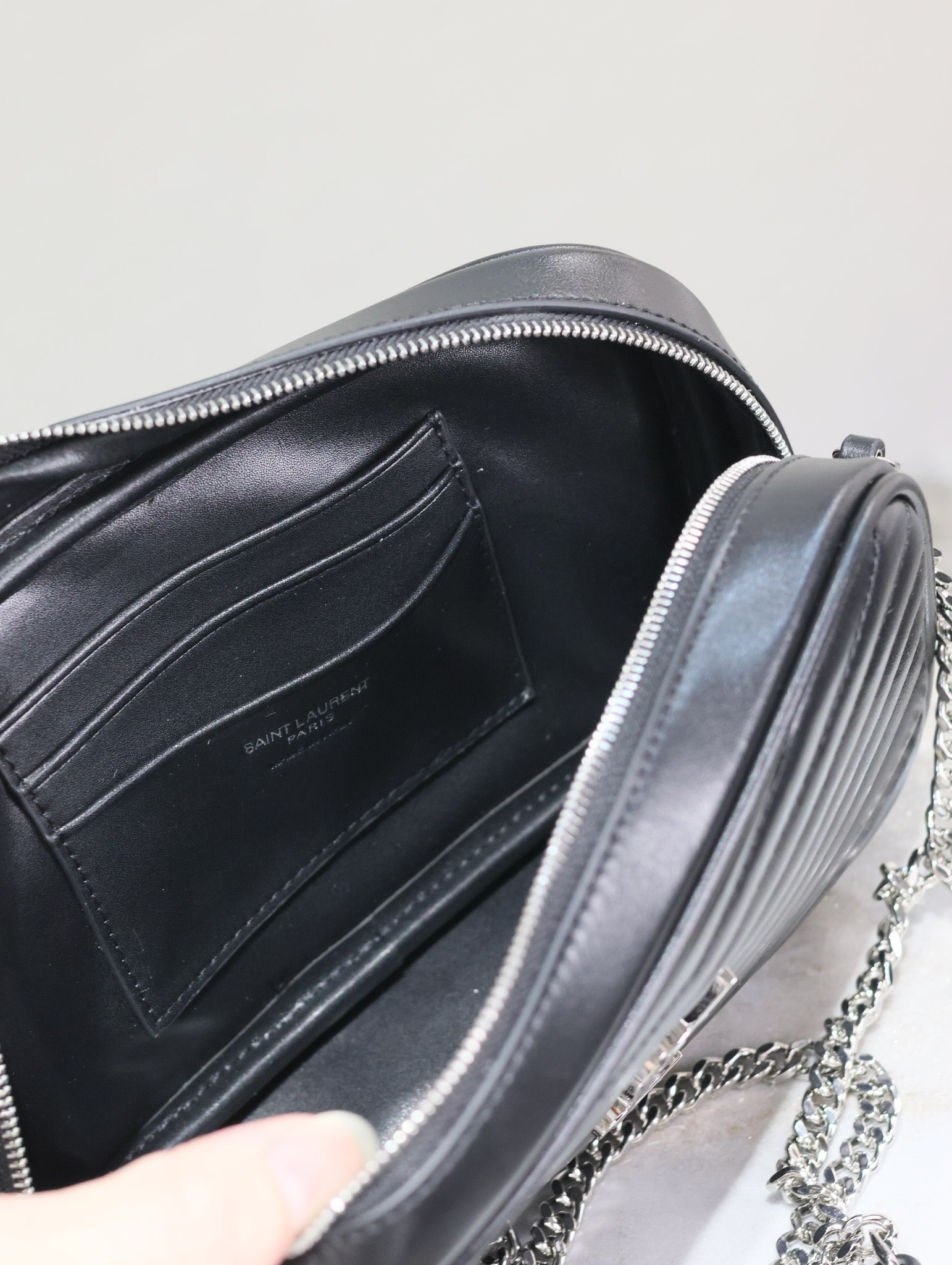 Y*L mini lou in quilted leather 7.5 x 4.1 x 2 inches